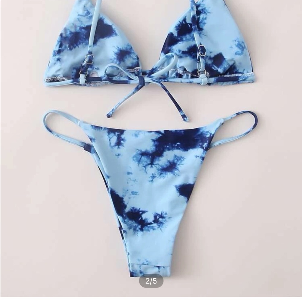 SHEIN Tie Dye Triangle Bikini (Small)
